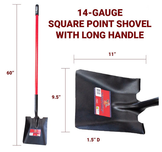 Gauge Square Point Shovel