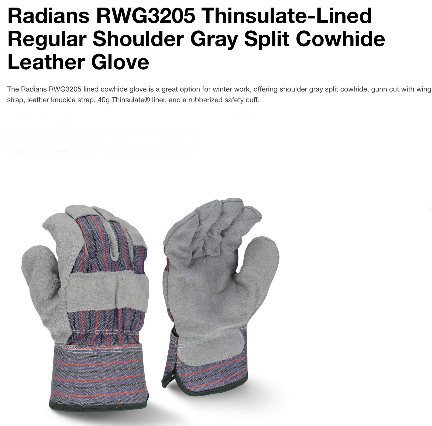 Radian Glove - Insulated Cowhide Leather