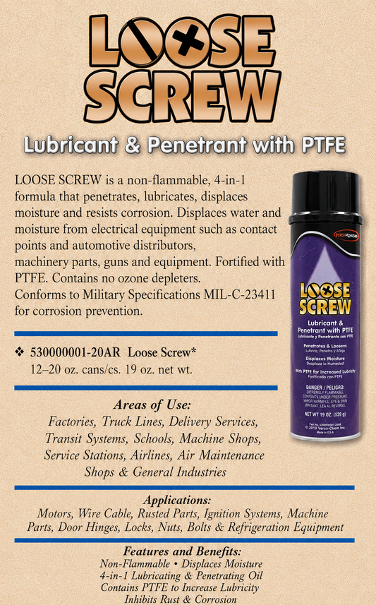 Loose Screw Lubricant & Penetrant with PTFE