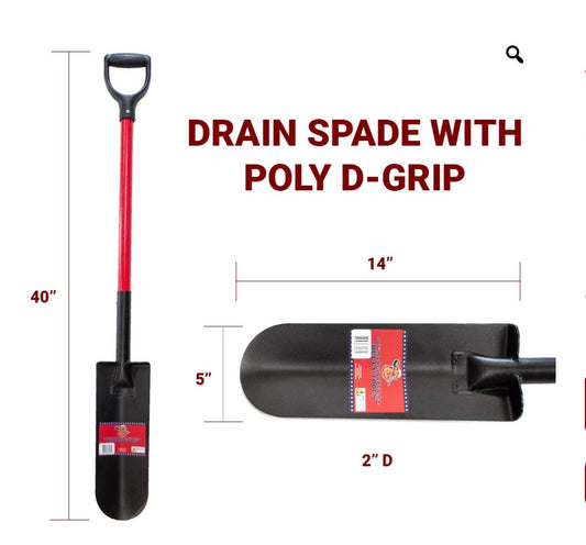 Drain Spade Poly D-Grip