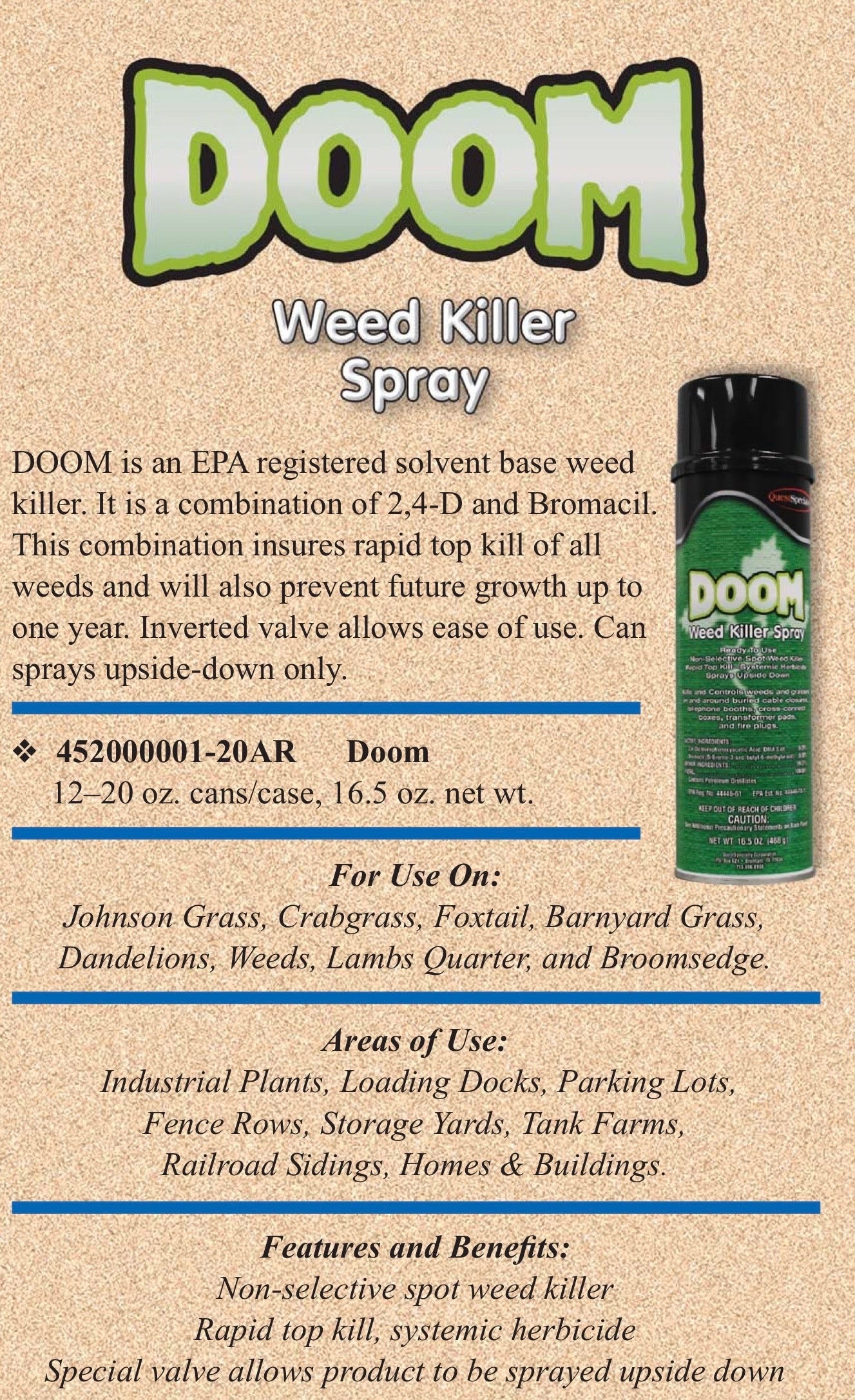 Doom Weed Killer Spray