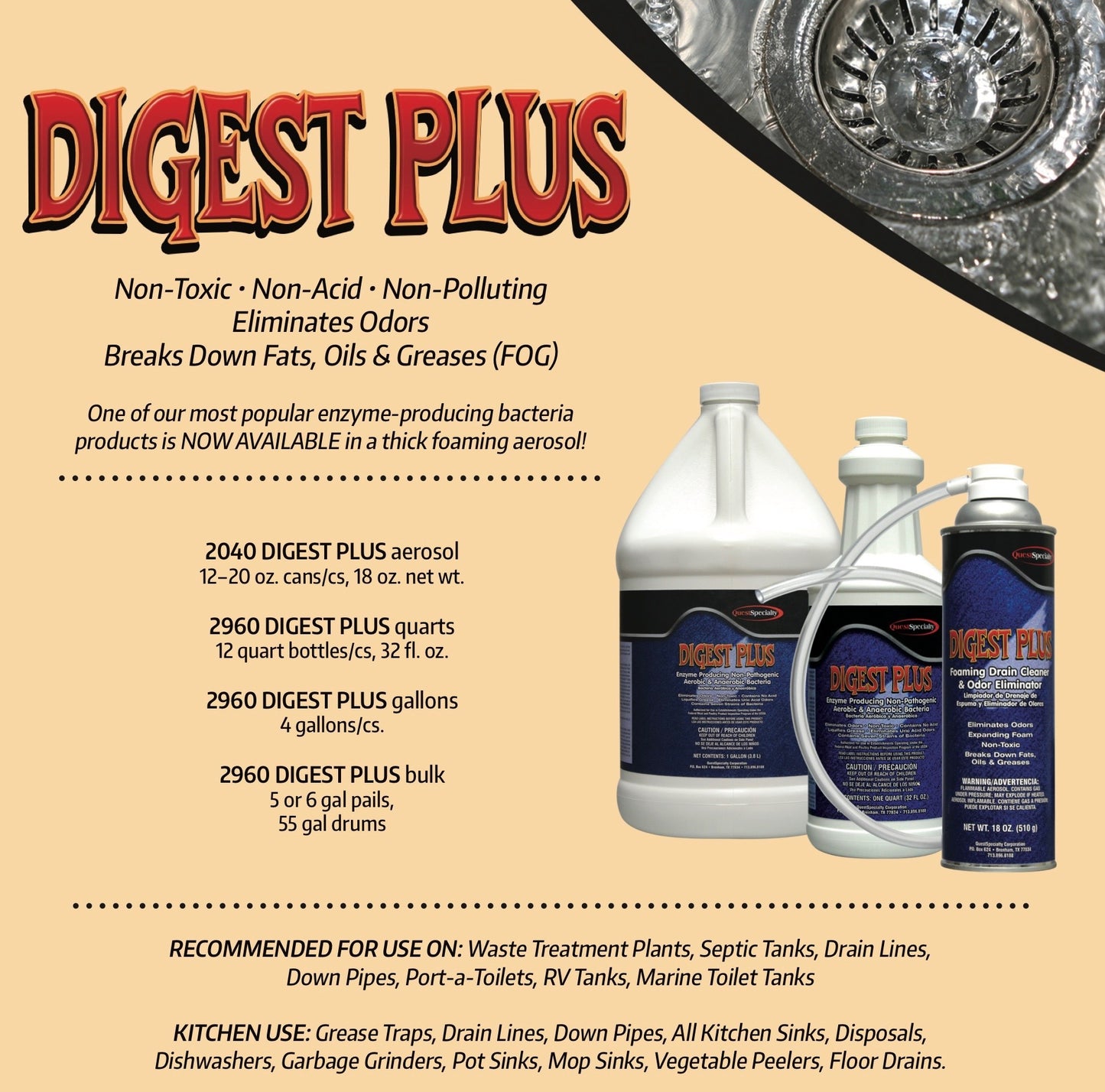 Digest Plus Enzyme Drain & Grease Treatment
