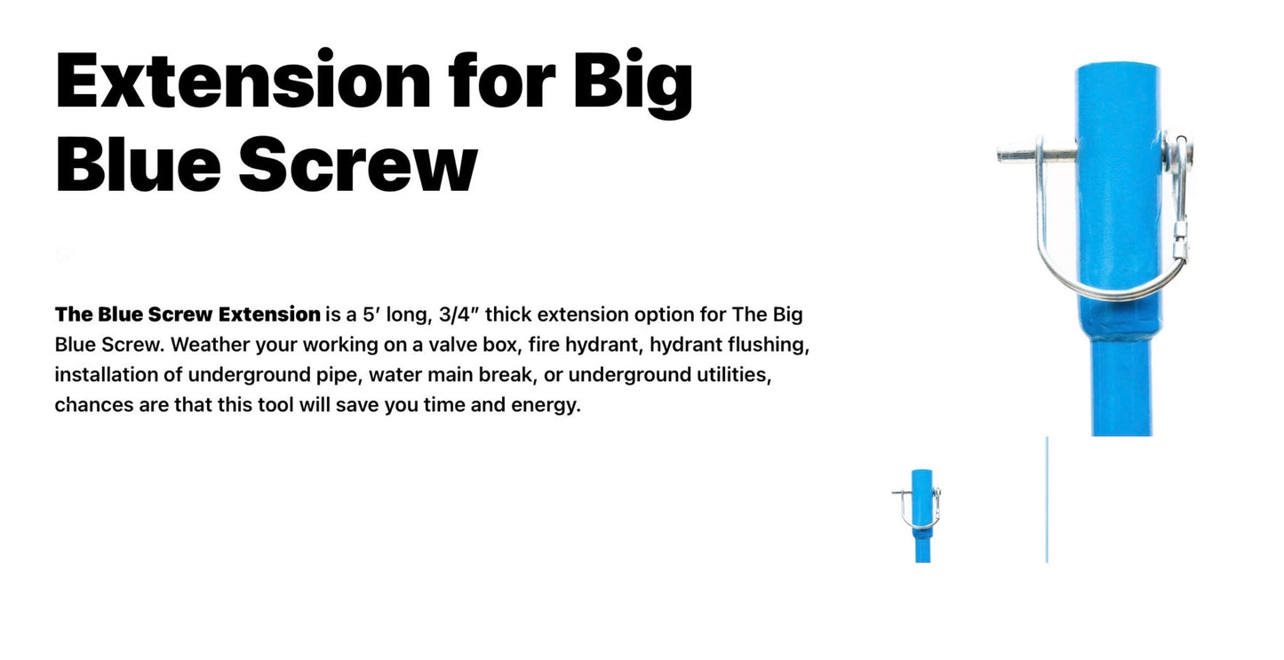 Big Blue Screw Extension