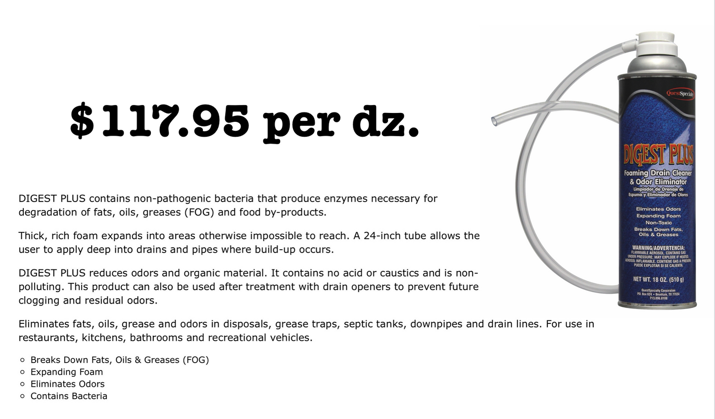 Digest Plus Enzyme Drain & Grease Treatment
